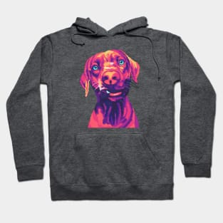 Unique Expression Dog on Pop Art Illustration Hoodie